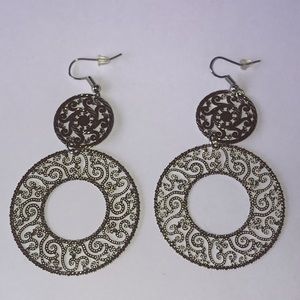 Circle Boho Tribal Dangle Drop Earrings